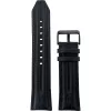 Police fekete bőr óraszíj logóval fekete PVD csattal 24 mm