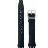 Swatch fekete bőr óraszíj 15 mm klasszikus kivitel