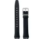 Swatch fekete bőr óraszíj 15 mm klasszikus kivitel