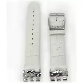 Swatch fehér aligátor mintás bőr óraszíj köves díszítéssel