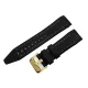 Vostok-Europe Lunokhod-2 Bőrszíj / Fekete / Fehér Varrással / Arany Kapcsolóval