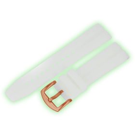   Vostok-Europe Space Race Kaucsuk szíj / Fehér világítós / Rosegold kapcsolóval